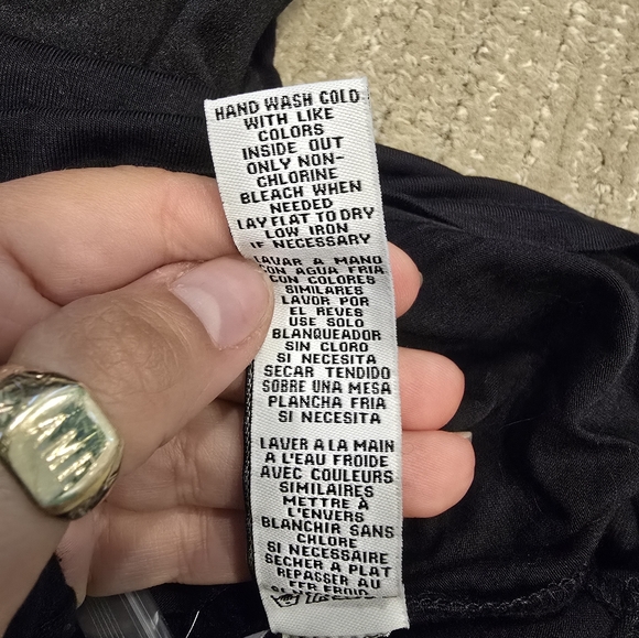 Calvin Klein Black Short Sleeve Blouse, Size L - Picture 8 of 9